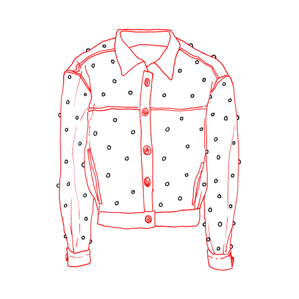 ISABEL MARANT PINK STUDDED DENIM