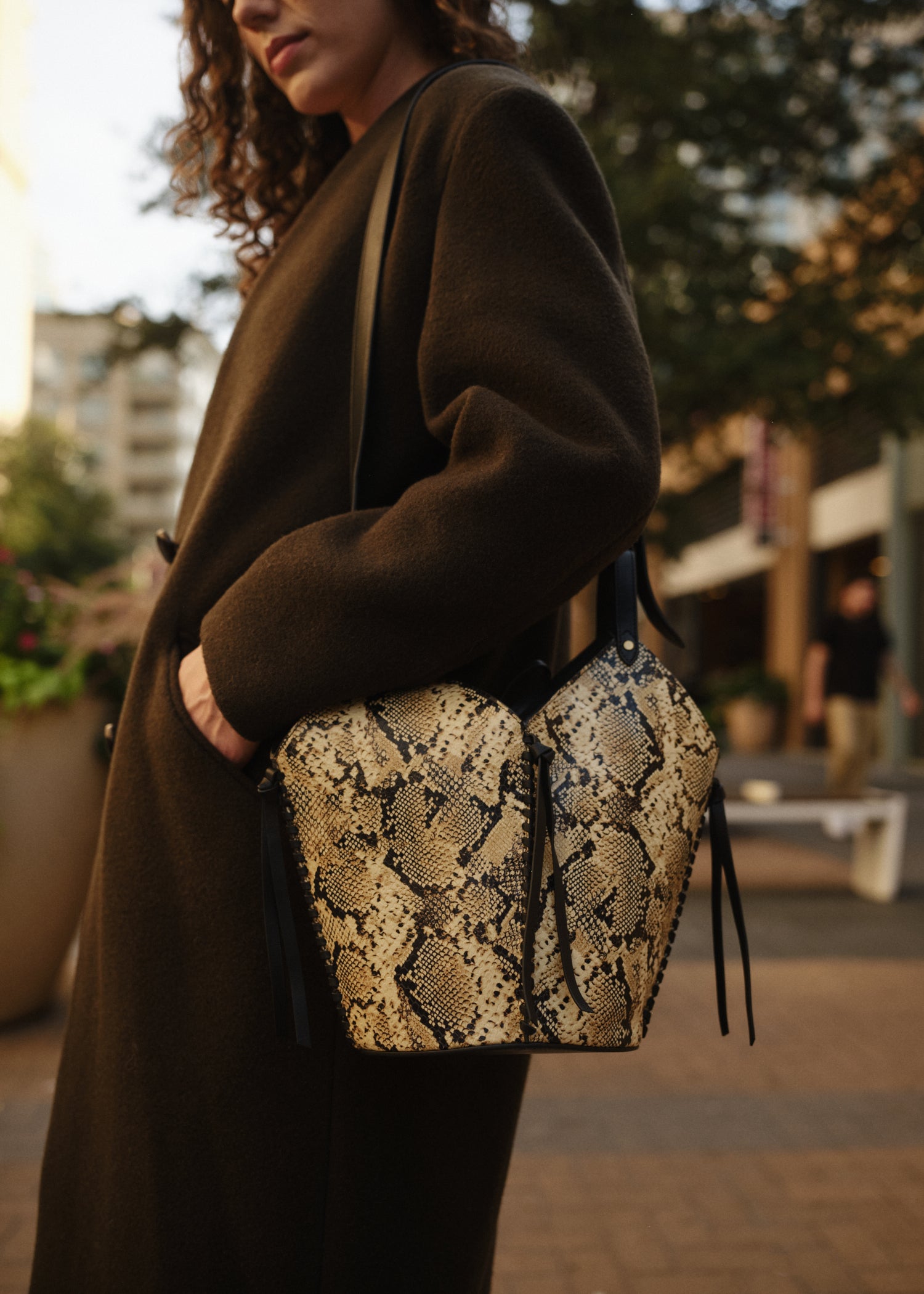 Tampa Mini Bag Black Beige Python