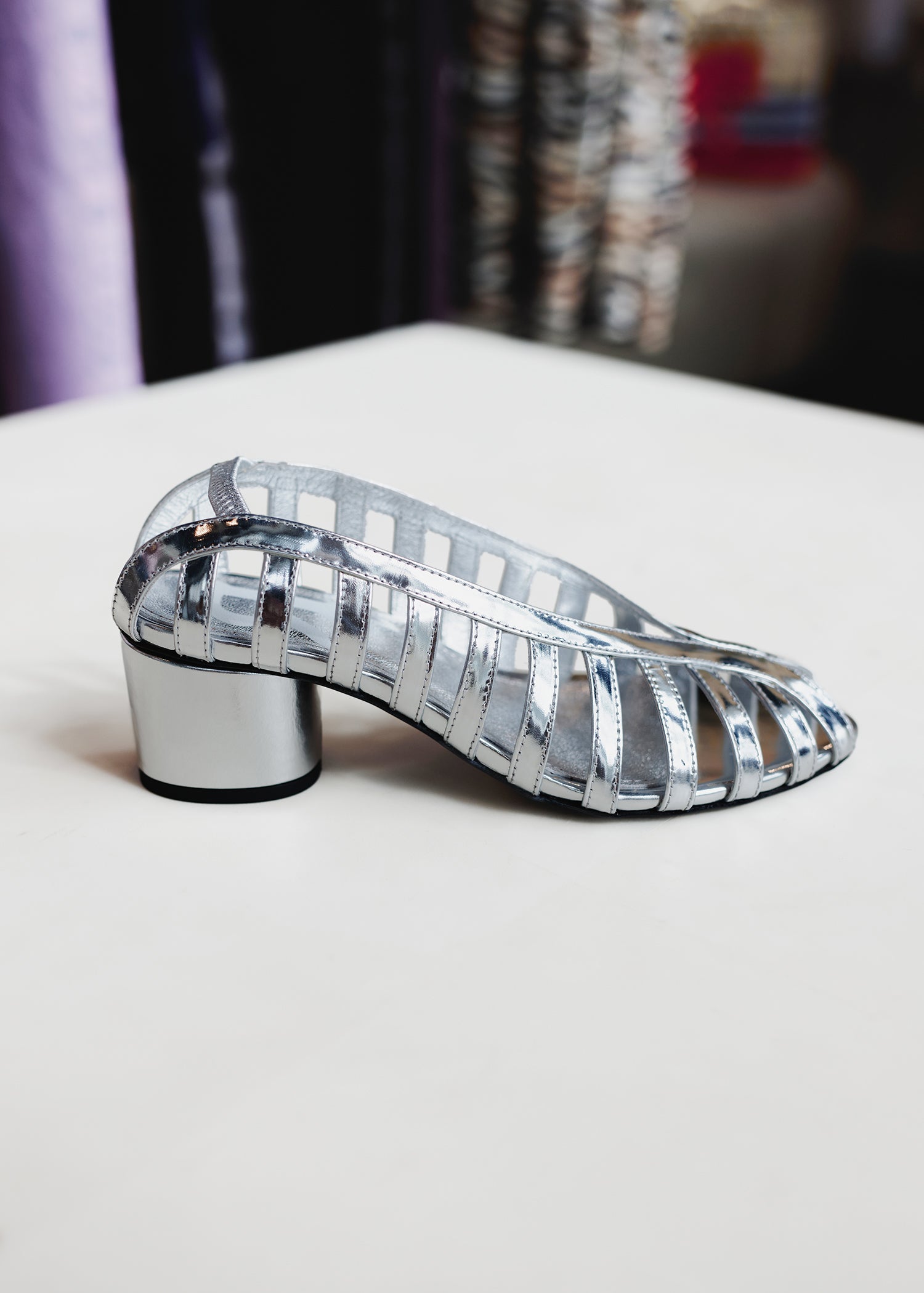 Poppy Silver Sandals
